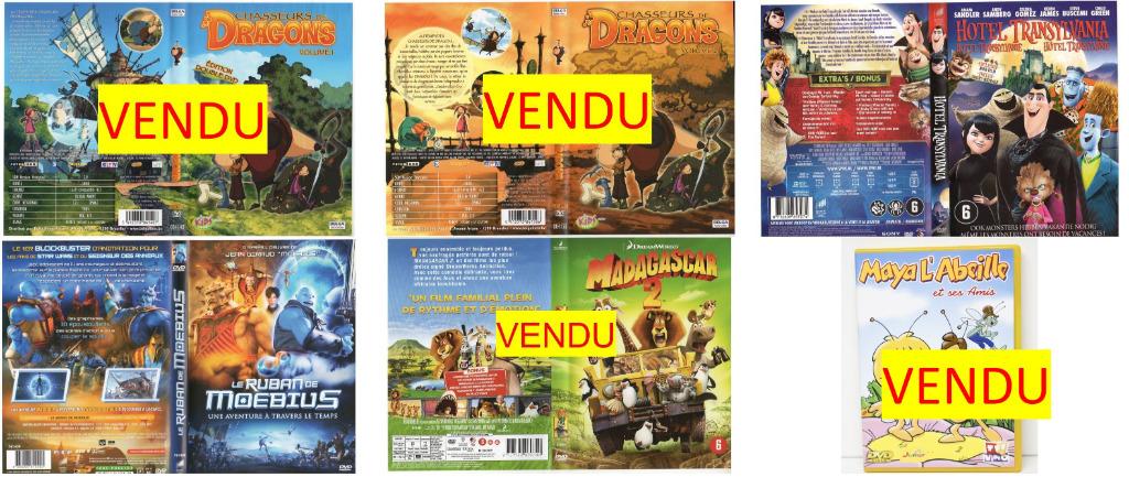 DVD_BD_dessins animés_3 € pièce ou offre pour le lot, Enlèvement ou Envoi, Utilisé, Autres genres, Dessin animé
