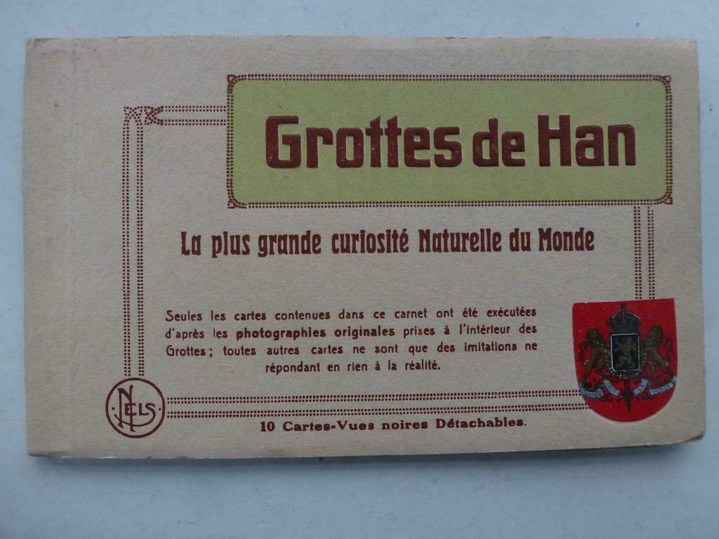 Grottes de Han mapje met 10 afscheurbare nieuwe postkaarten, Envoi, Non affranchie, Namur