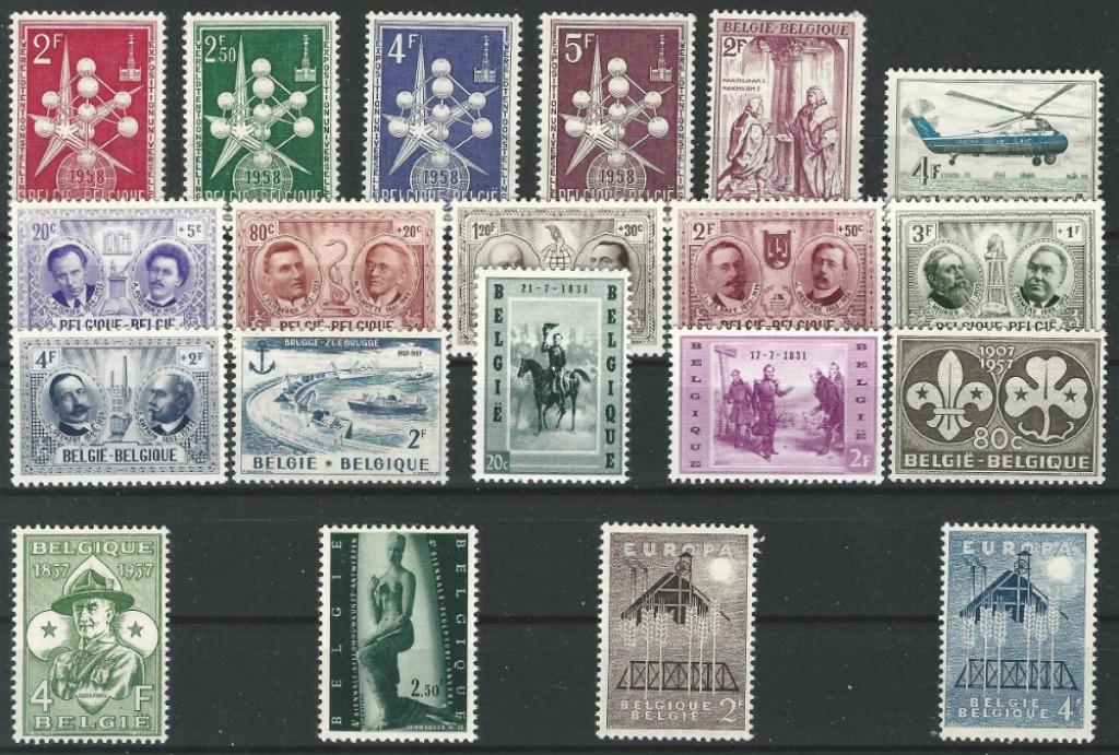 BELGIE - JAARGANG 1957, Timbres & Monnaies, Timbres | Europe | Belgique, Sans timbre, Neuf, Enlèvement ou Envoi, Non oblitéré