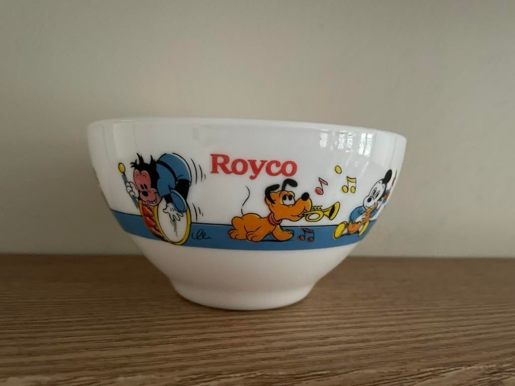 Vintage Kom Royco Disney Arcopal, Ophalen of Verzenden, Gebruikt, Overige stijlen, Kom(men)