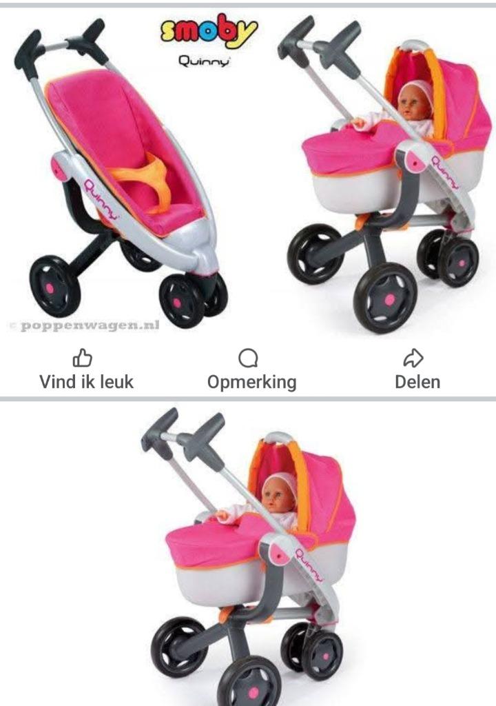 Poppenwagen quinny, Ophalen, Zo goed als nieuw, Overige typen