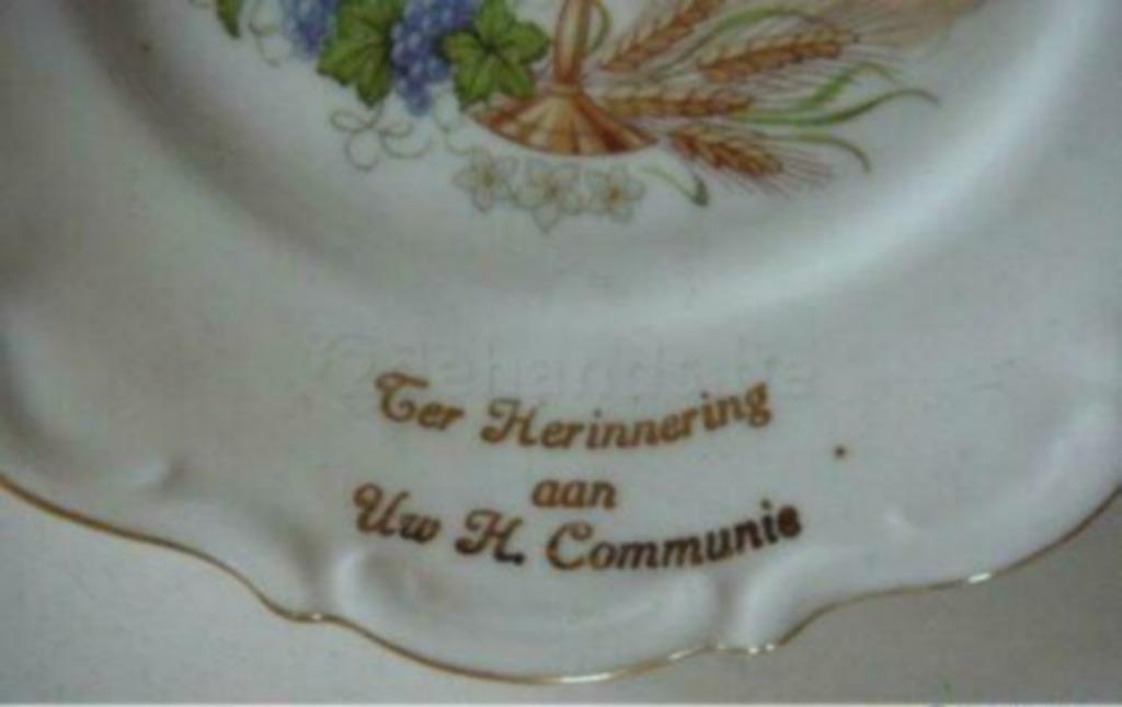 tas ondertas en bord Kommunie fifties porselein Bavaria, Enlèvement ou Envoi