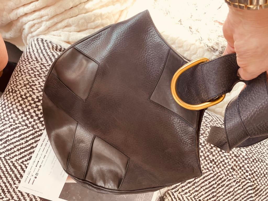 Handtas delvaux zwart-blauw, Handtassen en Accessoires, Ophalen of Verzenden, Zo goed als nieuw, Blauw, Leer