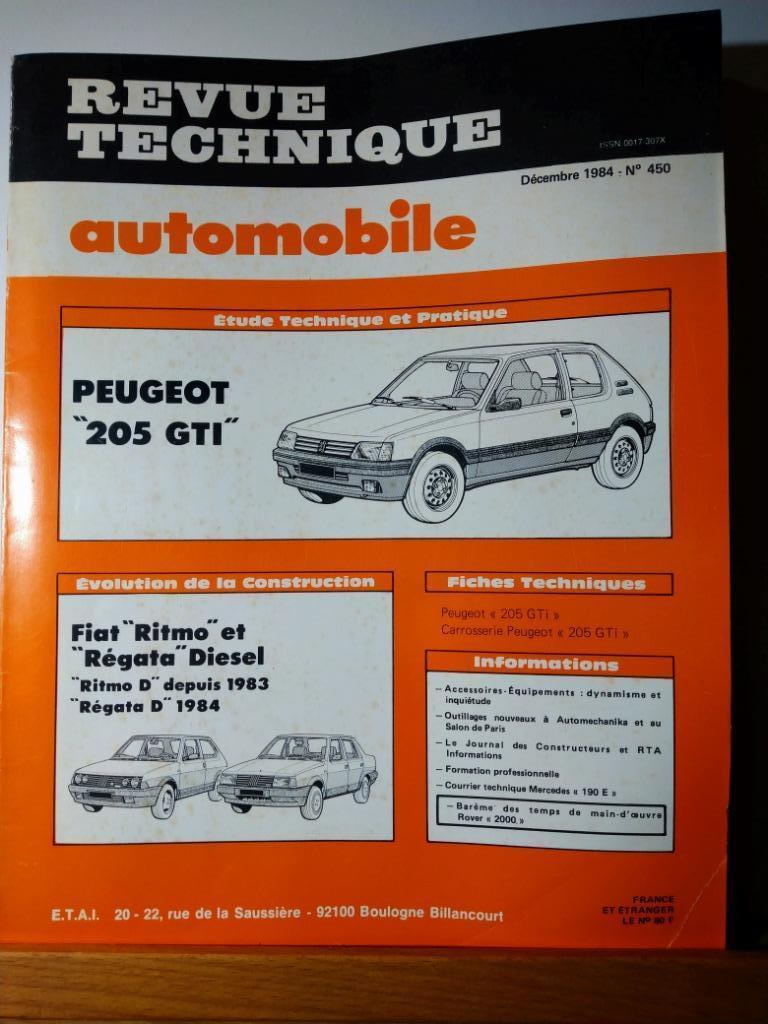 RTA - Peugeot 205 GTI - Revue technique automobile n 450, Envoi