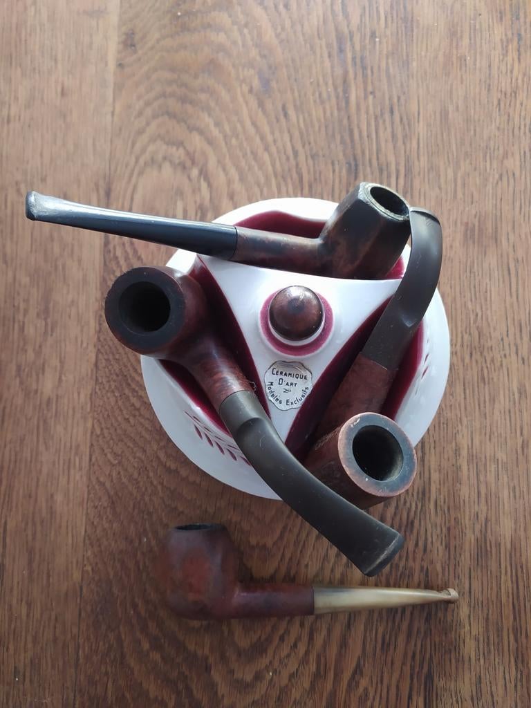 Porte-pipe en céramique vintage, Collections, Articles de fumeurs, Briquets & Boîtes d'allumettes, Utilisé, Narguilé, Enlèvement ou Envoi