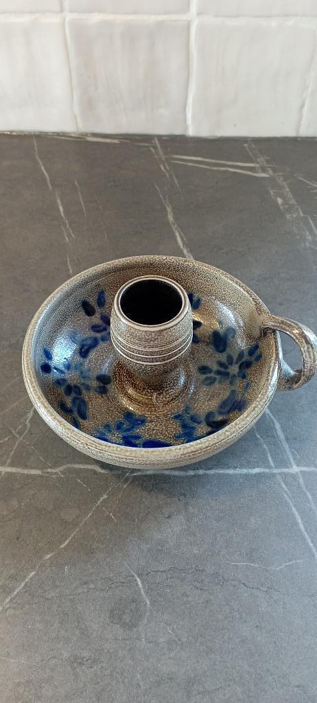 Antieke kandelaar in keramiek, Antiek en Kunst, Ophalen of Verzenden, Keramiek of Aardewerk