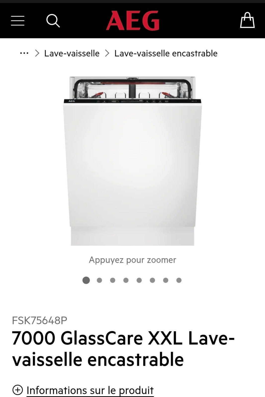Lave-vaisselle intégrable AEG XXL NEUF EMBALLÉ, Neuf, Encastré, Enlèvement, 45 à 60 cm