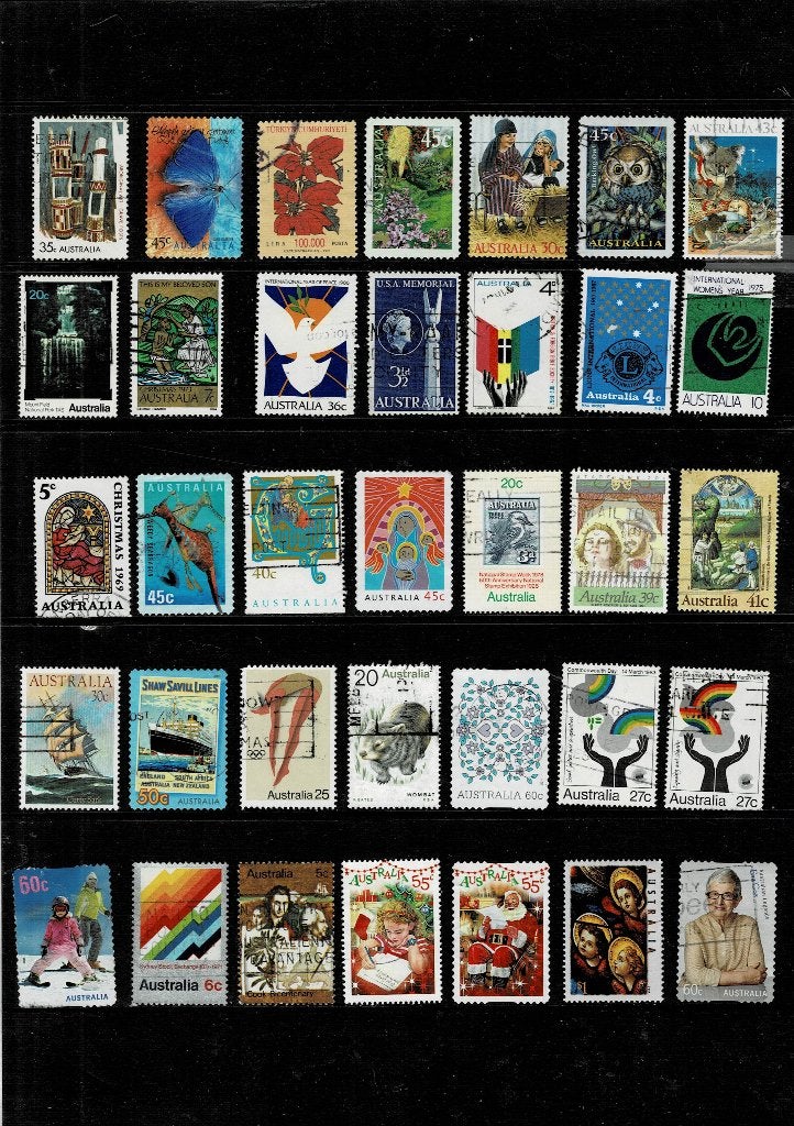 OCÉANIE AUSTRALIE SERIE 1 : 150 TIMBRES OBLITERES - 4 SCANS, Timbres & Monnaies, Timbres | Océanie, Enlèvement, Affranchi