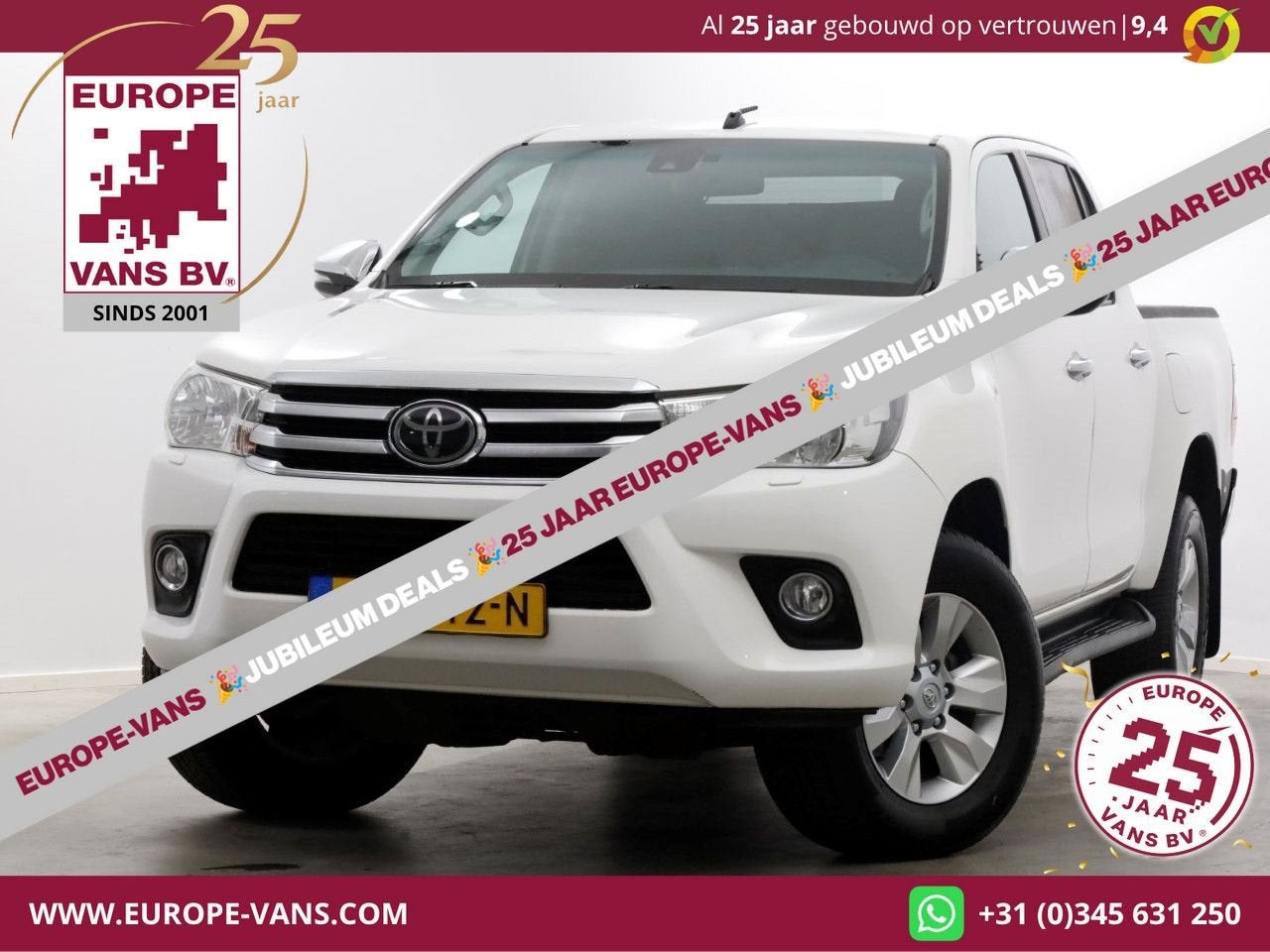 Toyota HiLux 2.4 D-4D-F 150pk E6 4WD 4x4 Double Cab Automaat, Automaat, Wit, Bedrijf, Diesel