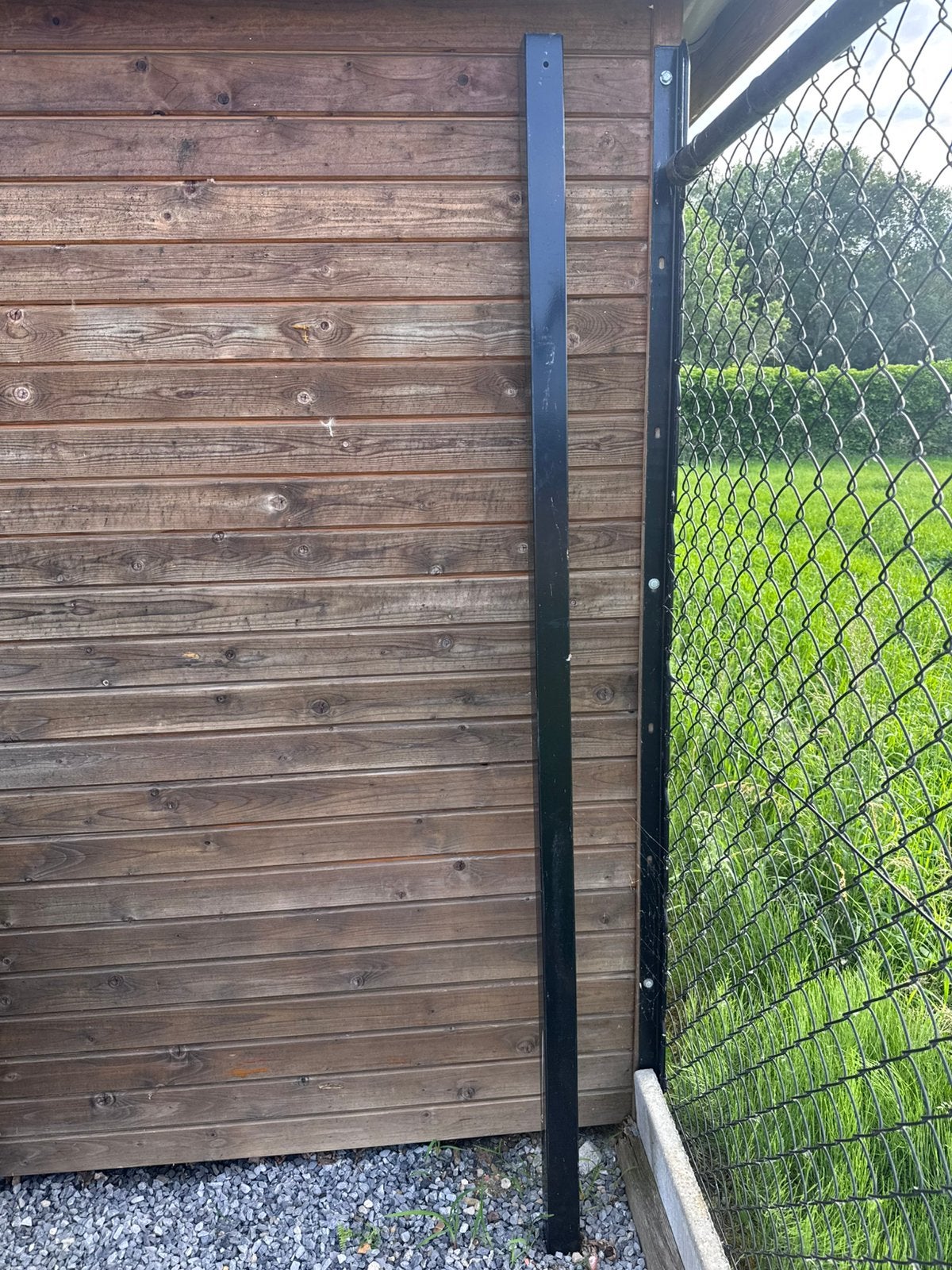 Vierkante paal omheining 220cm H, Ophalen, Zo goed als nieuw