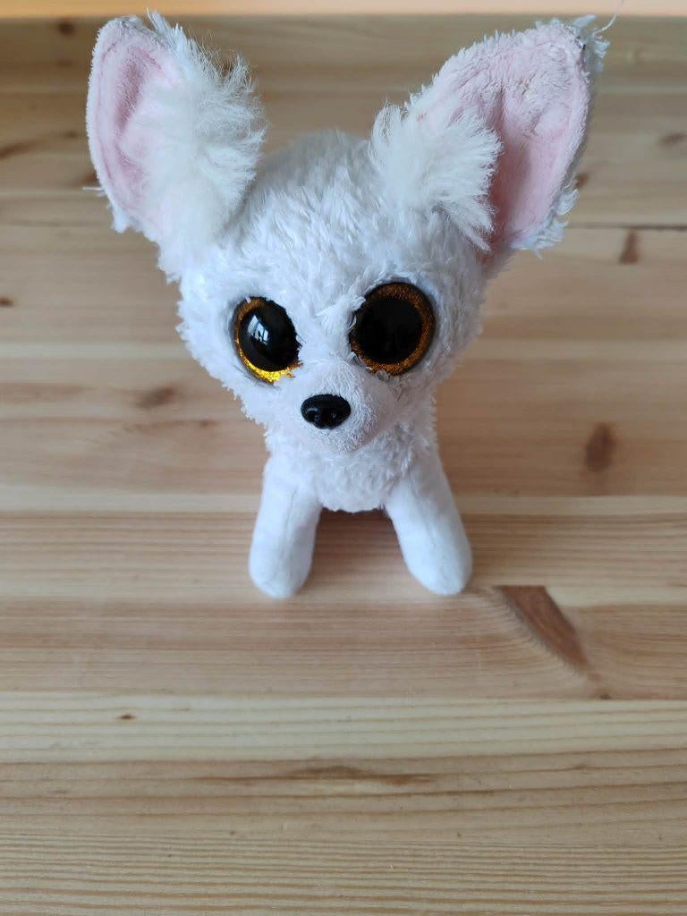 Ty hondje knuffel, Kinderen en Baby's, Speelgoed | Knuffels en Pluche, Gebruikt, Overige karakters, Klein (minder dan 20 cm), Wit