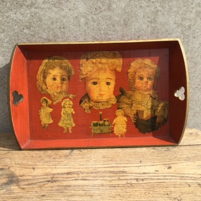 Authentieke plateau/serveerschaal, Antiek en Kunst, Curiosa en Brocante, Ophalen