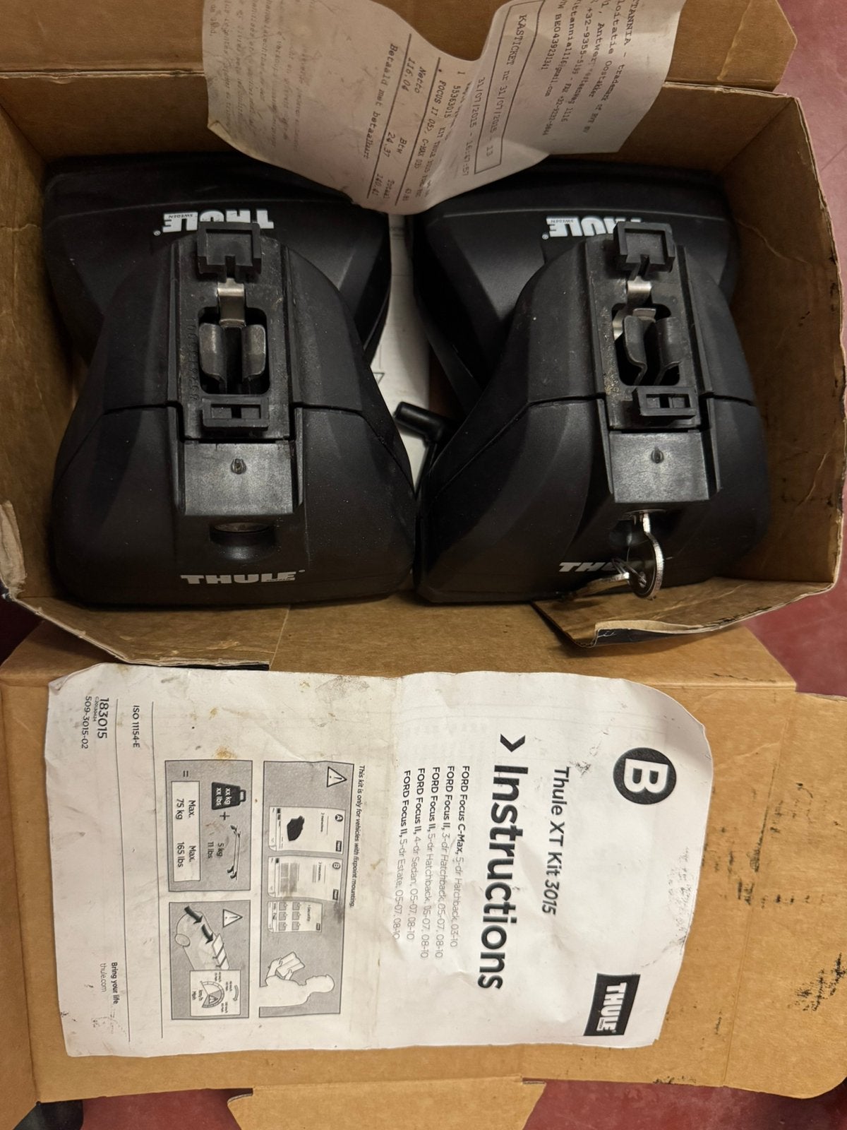 Thule set voor Ford Focus / C max, Auto diversen, Dakdragers, Ophalen, Gebruikt
