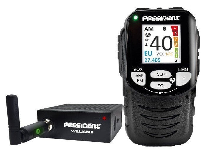 President William II – Compacte AM/FM CB Radio met Draadloze, Verzenden