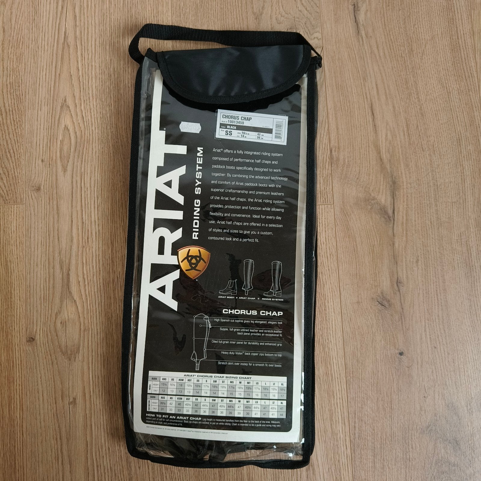 Ariat Chap Chorus SS zwart, Animaux & Accessoires, Enlèvement ou Envoi, Noir, Comme neuf, Ariat