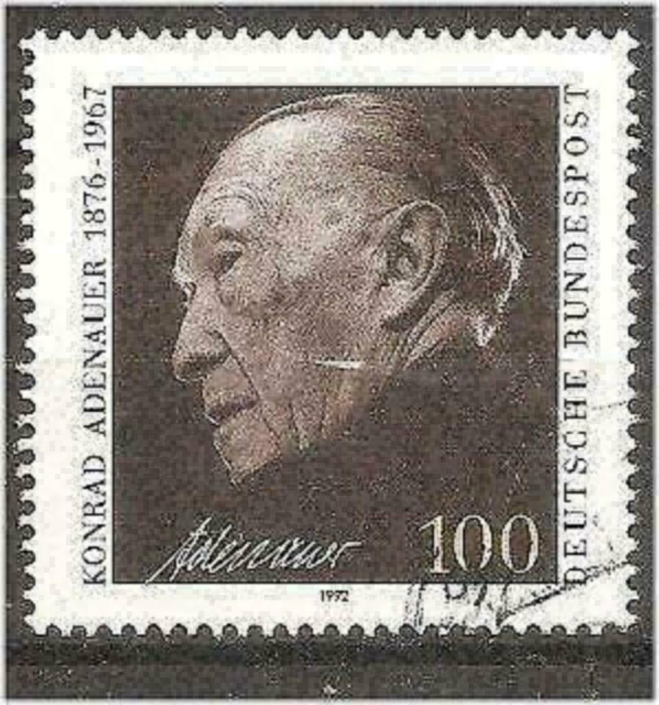 Allemagne Bundespost 1992 - Yvert 1428 - Konrad Adenaue (ST), Timbres & Monnaies, Timbres | Europe | Allemagne, Envoi, Affranchi