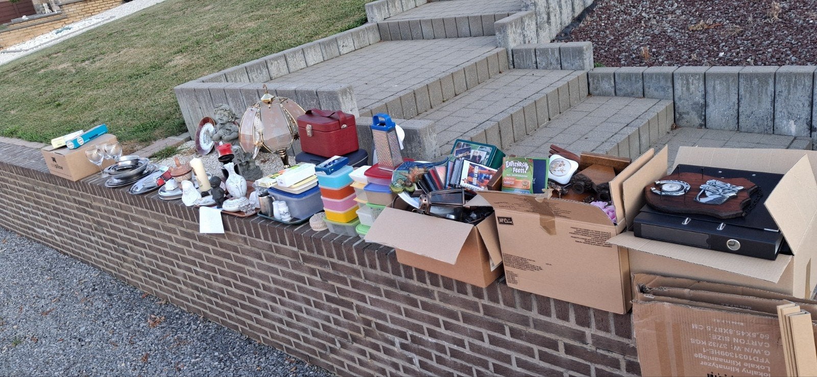 Gratis spullen voor rommelmarkt, Enlèvement