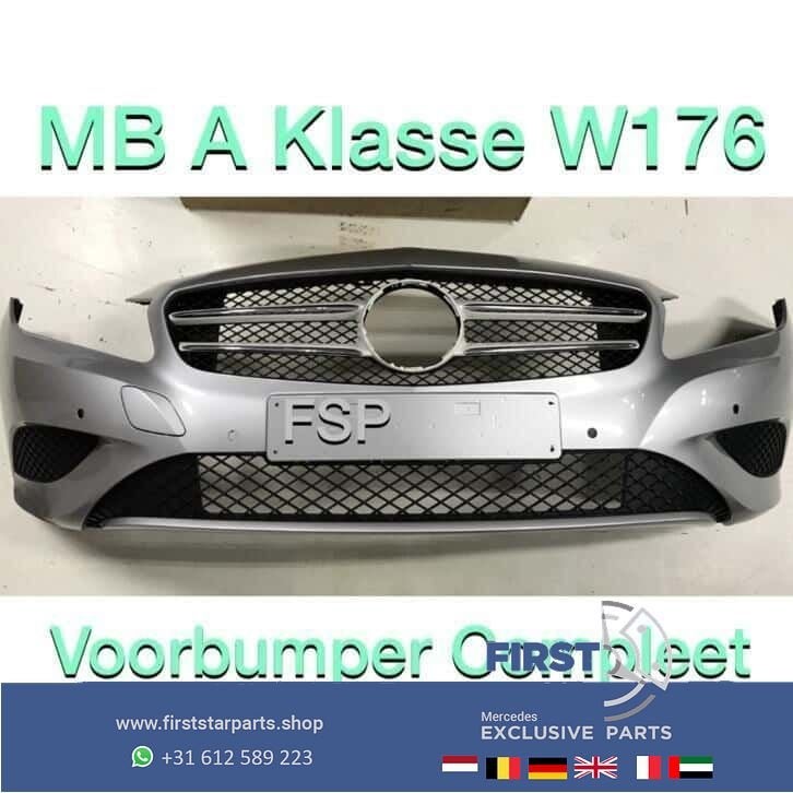 W176 voorbumper compleet Mercedes A Klasse 2012-2018 grijs, Gebruikt, -, Voor, Ophalen of Verzenden