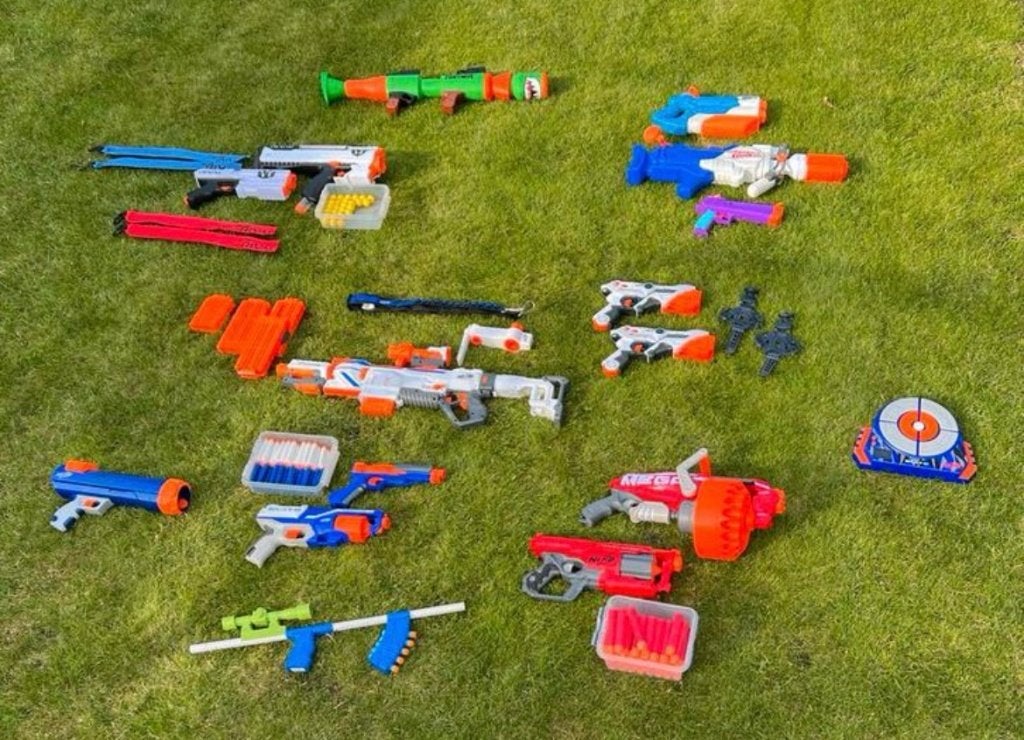 Pakket NERF geweren, Ophalen, Gebruikt