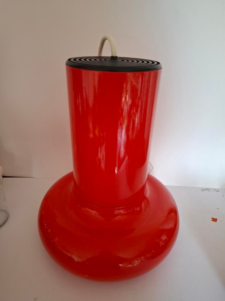 Vintage oranje plafondlamp, Ophalen