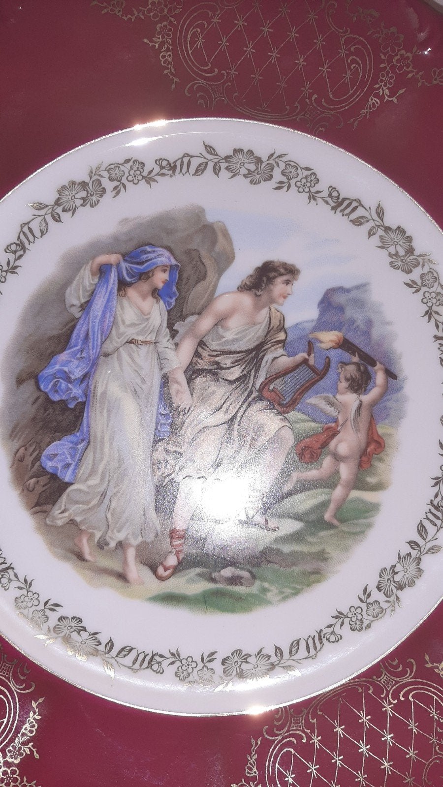Très belle grande assiette décorative, Enlèvement