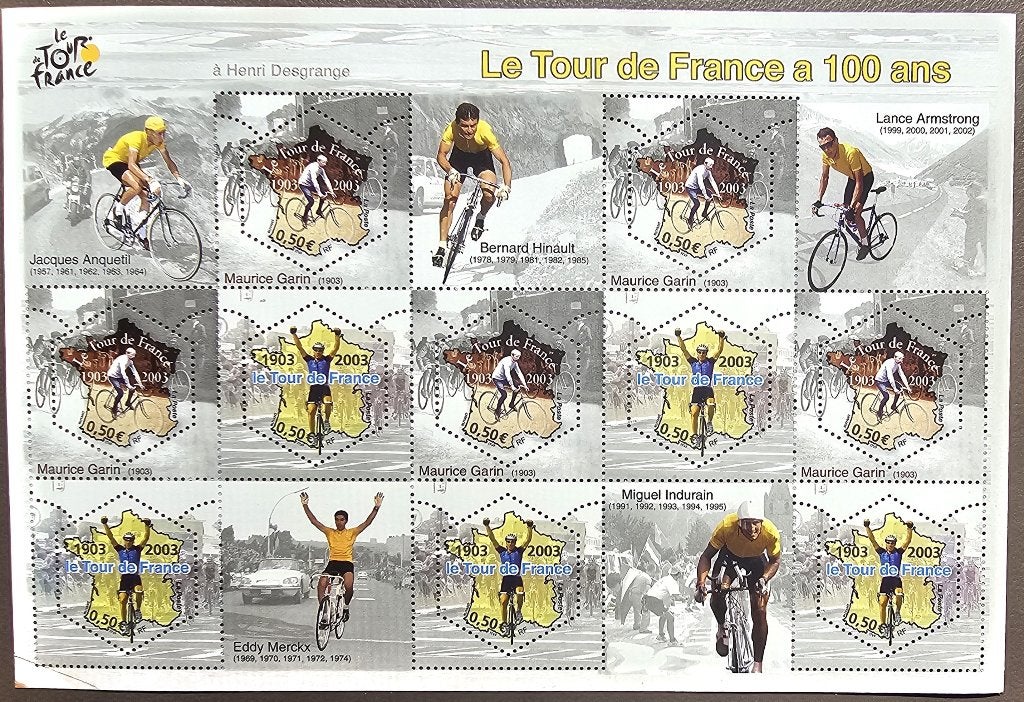 Le Tour de France a 100 ans - 2003, Sans timbre, Neuf, Non oblitéré, Enlèvement