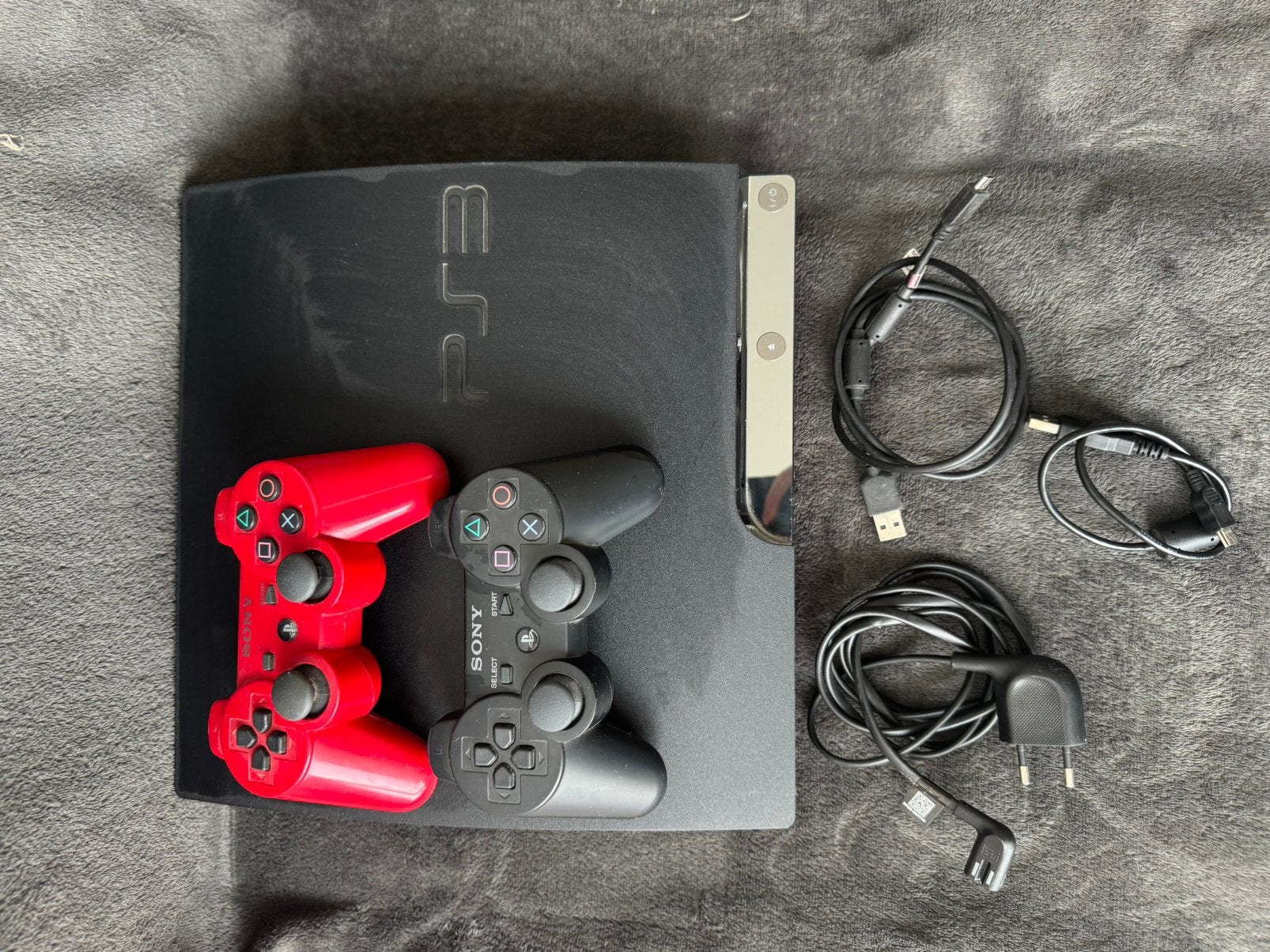 PlayStation 3 Slim+2 controllers+racestuur+Move+accessoires, Games en Spelcomputers, Ophalen, Gebruikt, Met 2 controllers, Slim