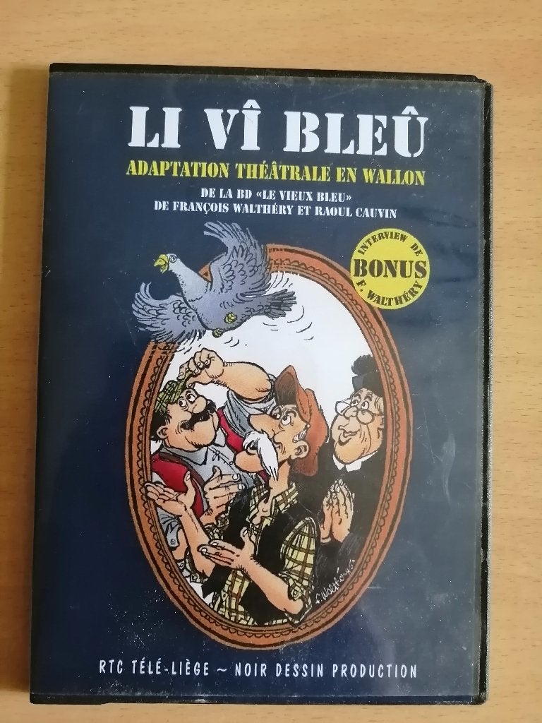 DVD "Li Vî Bleû" adaptation théâtrale en wallon de Walthéry, Enlèvement ou Envoi, Comme neuf, Premier pressage