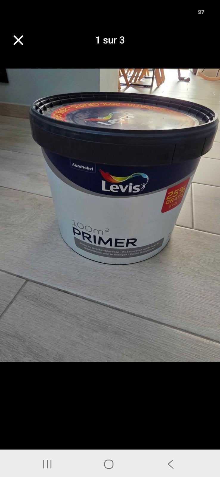 pot de peinture levis neuf, Bricolage & Construction, Peinture, Vernis & Laque, Enlèvement, Blanc, Peinture