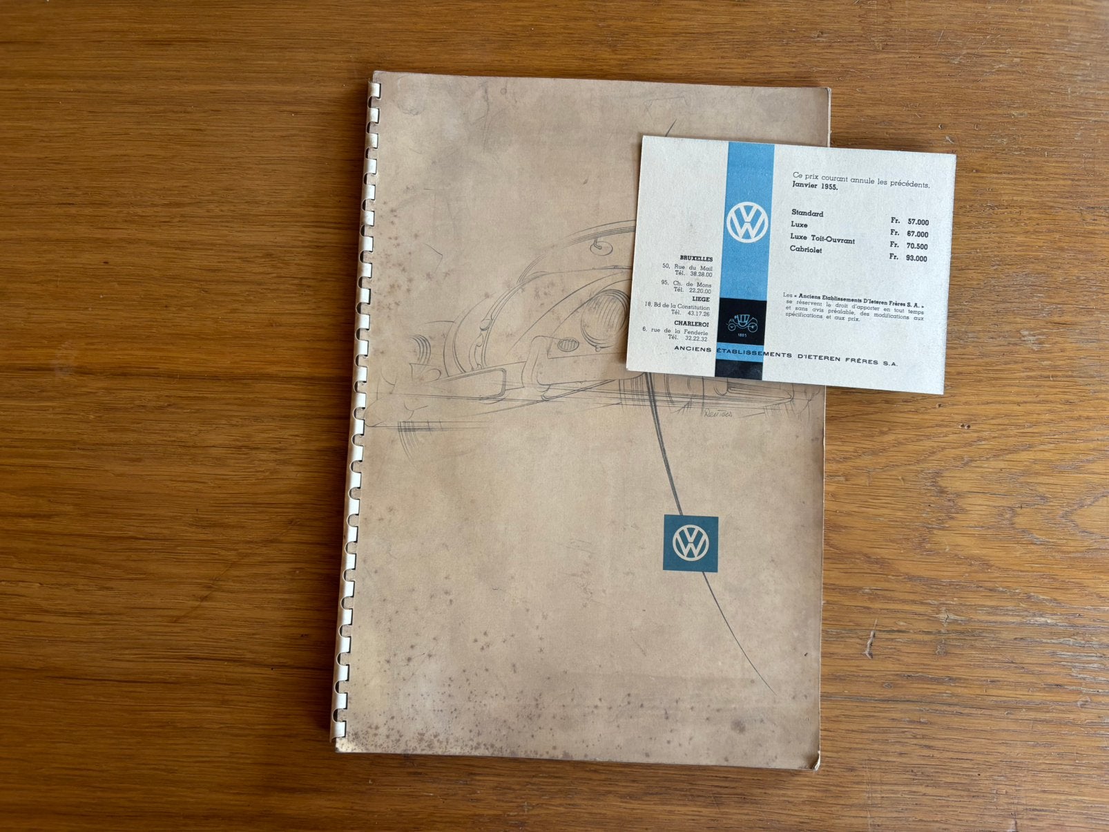 Catalogue de vente VW coccinelle ORIGINAL DE 1955, Enlèvement ou Envoi