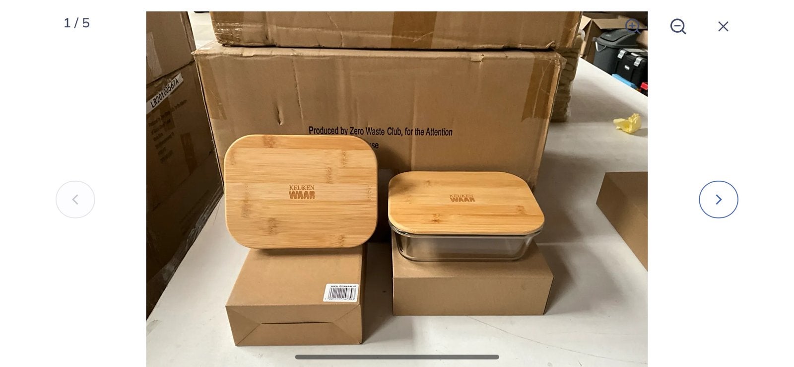 Ovenschaal met bamboo deksel 1 l 30stk, Enlèvement, Neuf