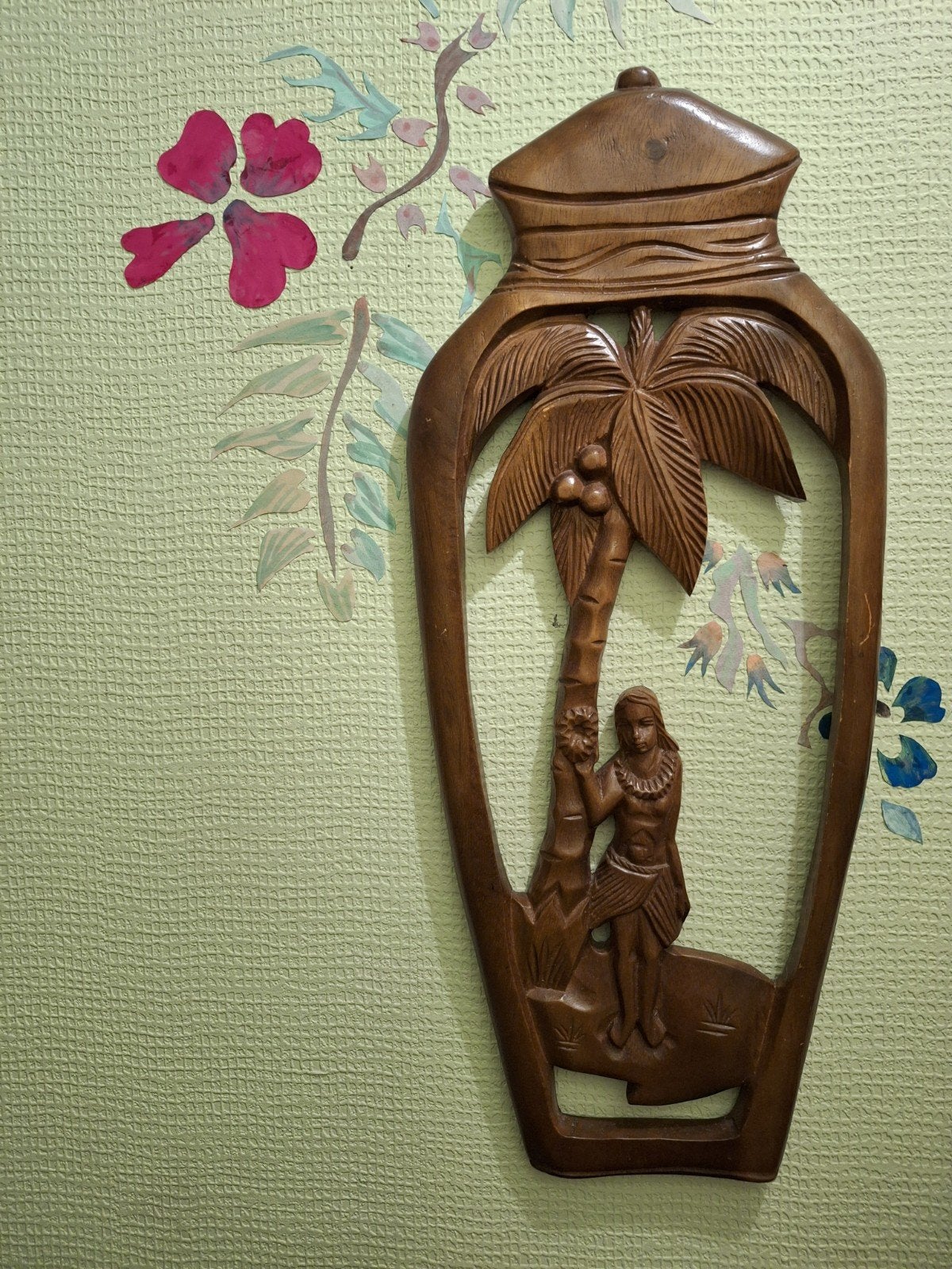 Tiki hout snijwerk stuk, Ophalen of Verzenden