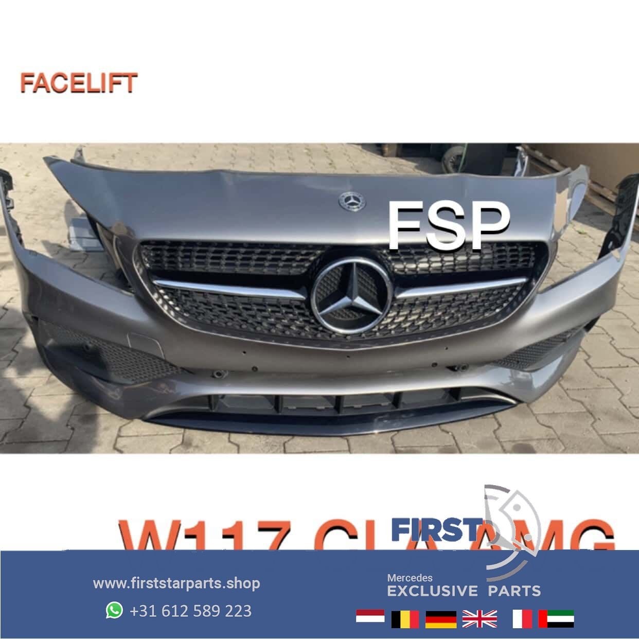 W117 C117 FACELIFT CLA AMG PAKKET VOORBUMPER ACHTERBUMPER ZI, Gebruikt, -, Ophalen of Verzenden, Bumper