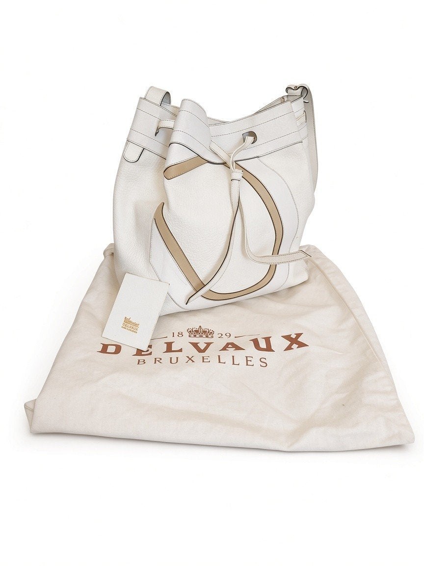 Vintage  sac Delvaux, Enlèvement ou Envoi, Blanc, Sac à main