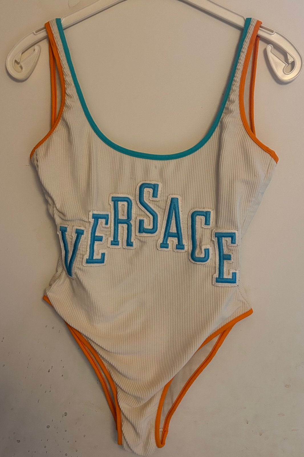 Zeldzaam Vintage Gianni Versace Mare Badpak Verzamelobject, Kleding | Dames, Badmode en Zwemkleding, Ophalen, Gedragen, Wit, Badpak