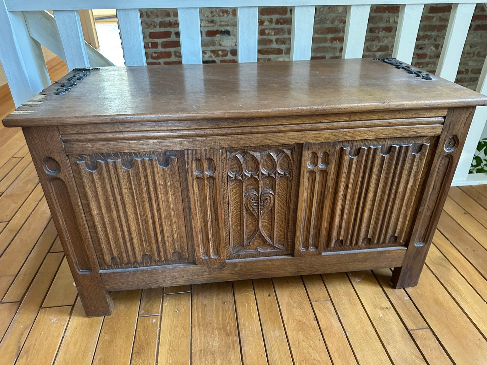 Houten opbergkoffer, Maison & Meubles, Accessoires pour la Maison | Coffres, 50 à 100 cm, Enlèvement, Utilisé, Chêne