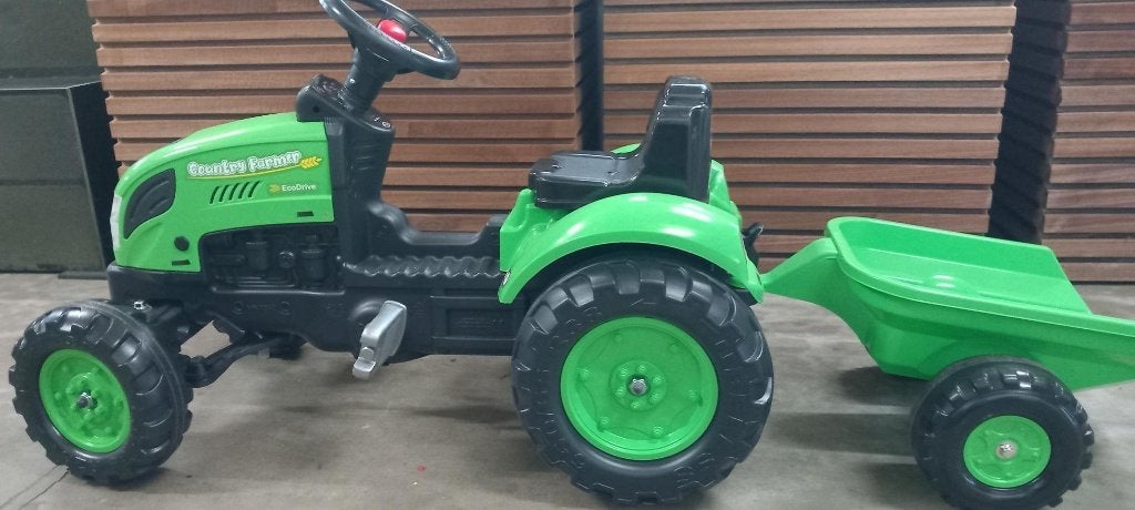 speelgoedtractor met aanhangwagentje merk FALK voertuigen, Ophalen, Zo goed als nieuw