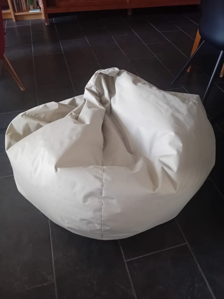 zitzak sugarpufy, Ophalen, Zo goed als nieuw, Beige, Zitzak