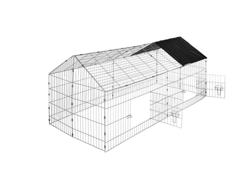 Metalen konijnenhok 180cmx75x75 Negen cavia, 110 cm of meer, Vampira1804@hotmail.com, Pets&gardenshop, 60 tot 90 cm