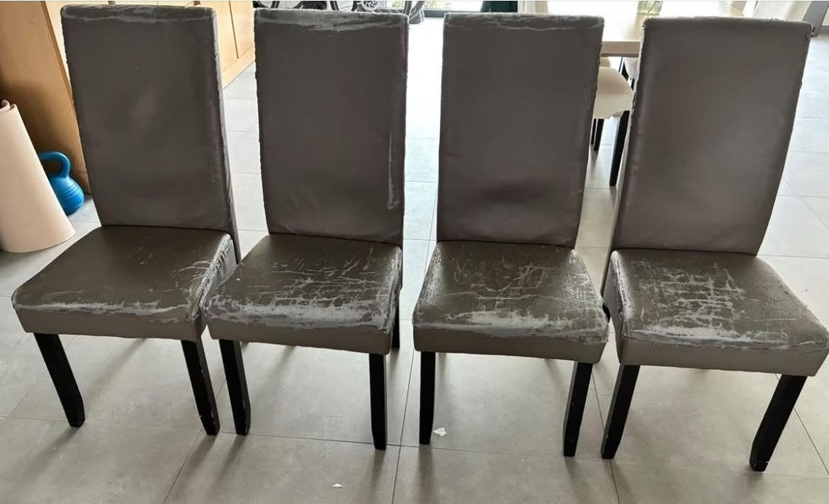4 gratis eetkamerstoelen, Ophalen
