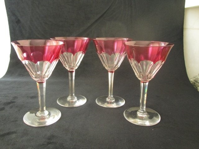 Val Saint Lambert 4 verres, Antiquités & Art, Enlèvement