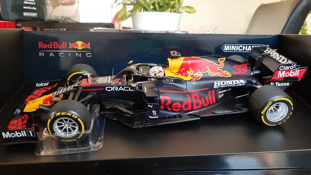 F1 Red Bull racing RB16B Winner Mexico 1:18 MiniChamps, Ophalen of Verzenden, Nieuw, MiniChamps