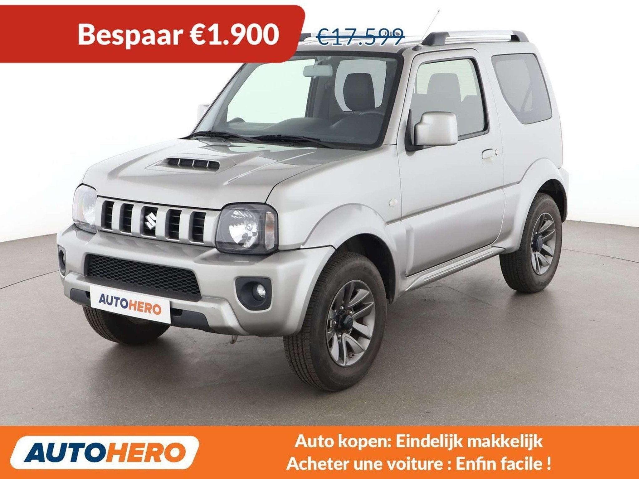 Suzuki Jimny 1.3 Club (année de construction 2015), Autos, Cuir, Argent ou Gris, https://public.car-pass.be/vhr/f24d411c-0ee6-4319-b840-52a8e1113608