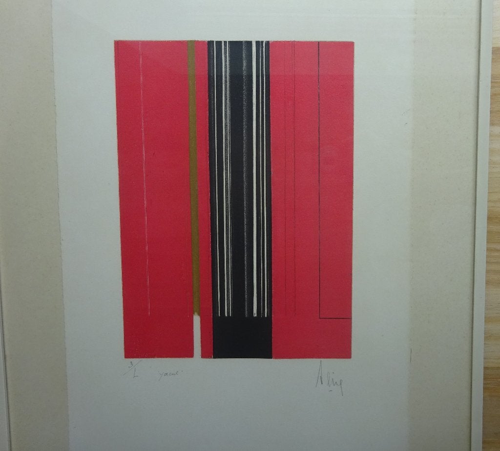 Luc Peire, Aquatint, 3/50, Yacul, 1966, Enlèvement ou Envoi, Eau-forte, Encadré, 1950 - 1999