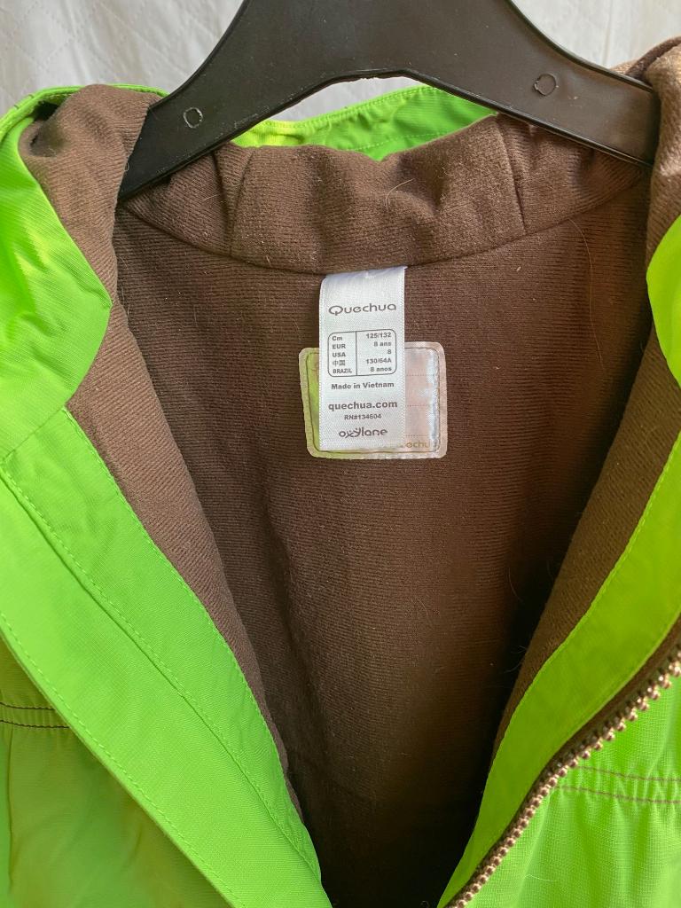 Quechua ski jas groen  - 8 jaar / maat 128, Gebruikt, Ophalen of Verzenden, Quechua, Decathlon, Jongen