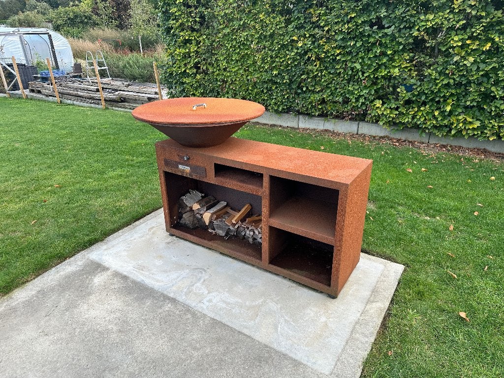 Fire Flame BBQ in cortenstaal (T&T Design), Tuin en Terras, Ophalen, Gebruikt