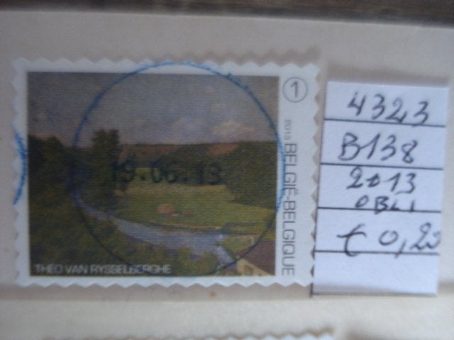 Belgique  n 4323  (O), Oblitéré, 1 Autocollant, Sans enveloppe, Affranchi