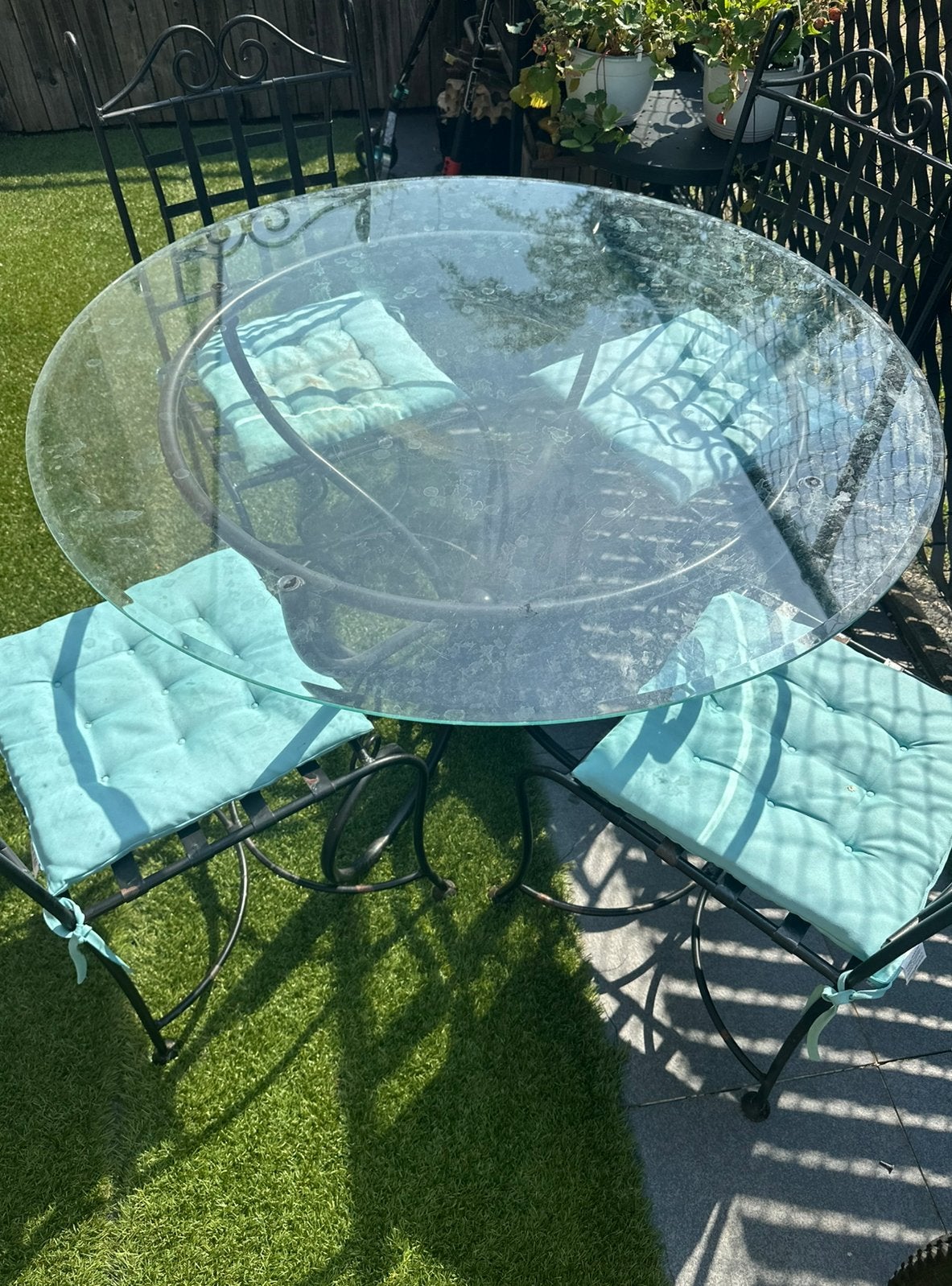 Tuin tafel set 4 stoelen, Ophalen, 4 zitplaatsen, Eettafel, Tuinset
