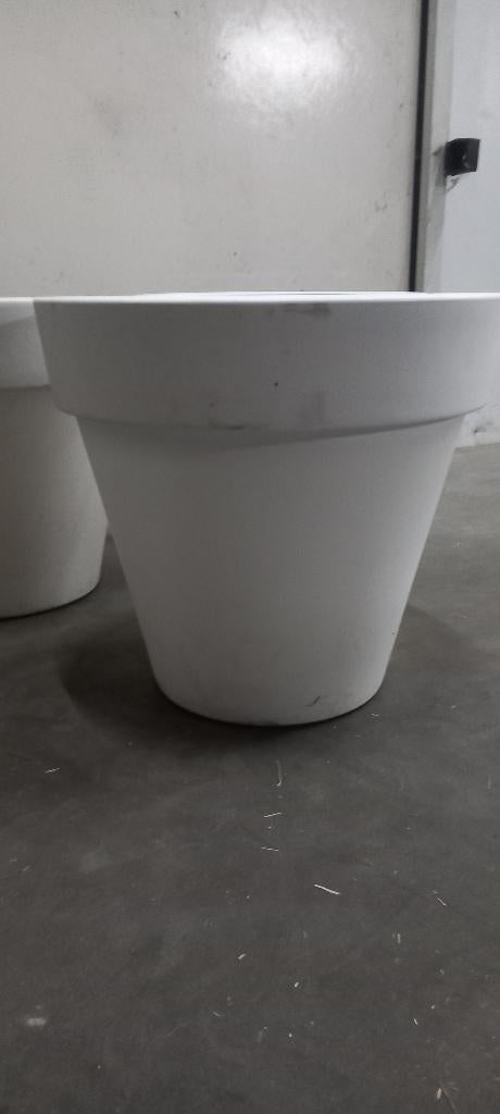 Bloempotten wit pvc, Tuin en Terras, Bloempotten, Ophalen, Kunststof, Gebruikt, 40 cm of meer