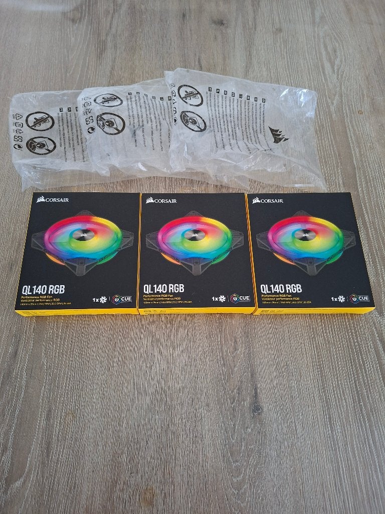 Corsair QL140RGB (nieuw / 3 stuks), Informatique & Logiciels, Refroidisseurs d'ordinateur, Enlèvement, Neuf, Refroidisseur ordinateur à air